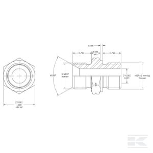 Sujungimas M/M 3/4" BSP x M27x2 DIN 6149 VNBM1227X2ISO6149
