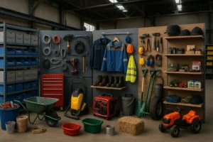 Parduotuvė ir dirbtuvės