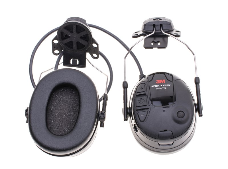 Ausinės ant šalmo Peltor ProTac III Slim juodos
