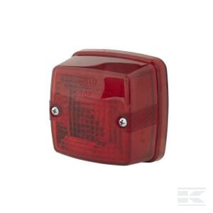Galinė lempa, kvadratinė, 12/24V, raudona, tvirtinama varžtais, 84x51x84mm, Hella 2SA003014051