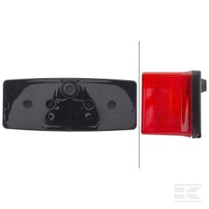 Galinė lempa LH, stačiakampė, 12/24V, raudona/oranžinė, tvirtinama varžtais, 158x51x64mm, Hella 2SD003184031