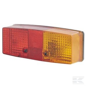 Galinė lempa RH, stačiakampė, 12/24V, raudona/oranžinė, tvirtinama varžtais, 158x51x64mm, Hella 2SD003184041