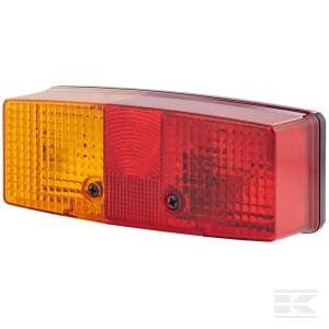 Galinė lempa LH, stačiakampė, 12/24V, raudona/oranžinė/balta, tvirtinama varžtais, 158x51x64mm, Hella 2SE003184011