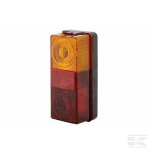 Galinė lempa, stačiakampė, 12/24V, raudona/oranžinė, tvirtinama varžtais, 170x64x75mm, Hella 2VA998531031