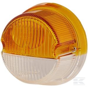 Žibinto stiklas, geltonas/skaidrus, apvalus, LH/RH, Hella 9EL088538001