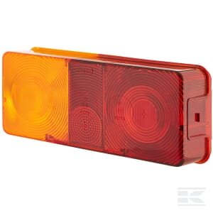 Žibinto stiklas, geltonas/raudonas, stačiakampis, galinis/kairė (LH), Hella 9EL112743001