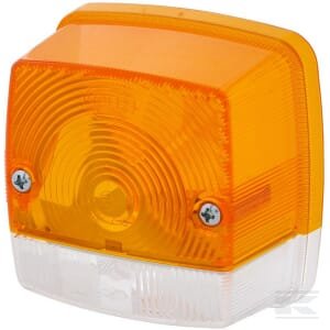 Žibinto stiklas, geltonas/skaidrus, kvadratinis, LH/RH, Hella 9EL115003055