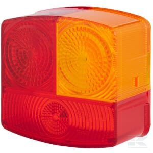 Žibinto stiklas, raudonas, kvadratinis, galinis/dešinė (RH), Hella 9EL137308001