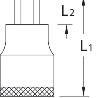 IN32 Socket screwdriver bits 3/4" IN32 3/4" galvučių atsuktuvų antgaliai DPIN3214