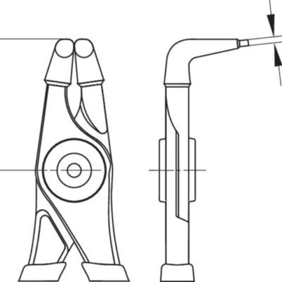 Vidinės fiksavimo žiedų replės 8000J, 90° kampo TA8000J01
