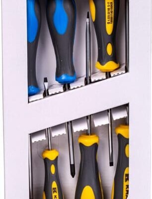 Screwdriver set, slotted and cross-head PZ, 6-pieces atsuktuvų rinkinys, plokšti ir kryžminiai PZ, 6 dalys 1808030606KR
