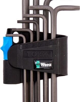 967 TX HF Angle Screwdrivers Set 9pcs 967 TX HF kampinių Torx atsuktuvų rinkinys, 9 dalys SC967L9HF