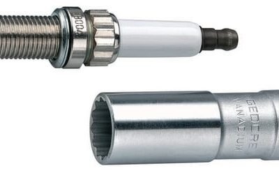 3/8" uždegimo žvakės galvutė UD profilio su fiksavimo spyruokle D 55 DPD55