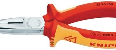 Laibanosės replės su pjovimo briauna (radijo replės) 25.26, 40°, izoliuotos, 1000 V, VDE TA2526160