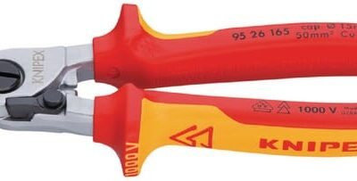 Kabelių žirklės variniams ir aliumininiams kabeliams kirpti, izoliuotos, 1000 V, VDE 95.26.165 TA9526165