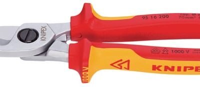 Kabelių žirklės variniams ir aliumininiams kabeliams kirpti, dvigubas pjūvis, izoliuotos, 1000 V, VDE 95.16.200 TA9516200