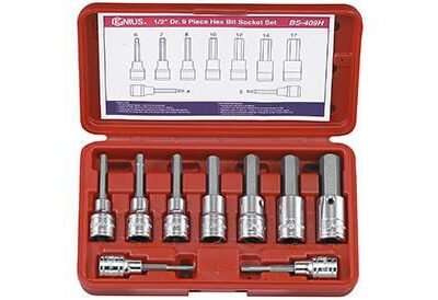 1/2" antgalių ir galvučių komplektas, 9 dalių VLA1668