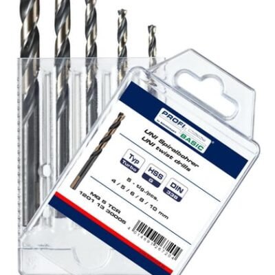 HSS-G DIN 338 metalo grąžtų rinkinys, kairinio pjovimo, 5 dalių 11291330005
