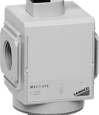 3/2 kelio izoliacinis vožtuvas MX2-3/8, elektro-pneumatinis valdymas MX238V16