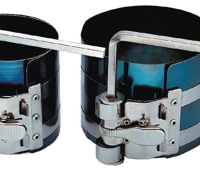 750 Piston ring clamp band with ratchet mechanism 750 stūmoklio žiedų suspaudimo juosta su reketiniu mechanizmu 750TB