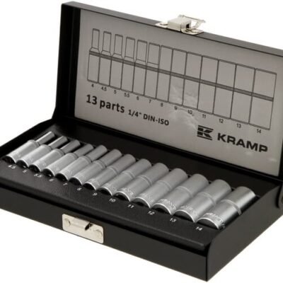 Socket set 1/4" 6-point long, 13-pieces 1/4" 6-kampių ilgų galvučių rinkinys, 13 dalių 1804922013KR