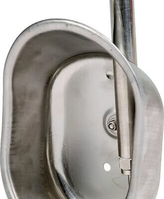 Ovalinė nerūdijančio plieno dubenėlio tipo girdykla 222620KER