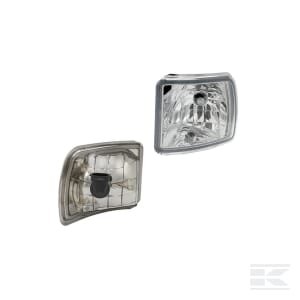 Kampinis darbinis žibintas halogeninis, kairys, 12V, 50W, kvadratinis, baltas, 123x115x121mm, PGJ13 kištukas, Wesem LPRC54701