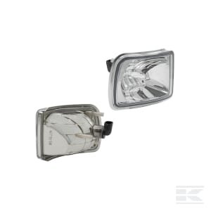 Kampinis darbinis žibintas halogeninis, dešinys, 12V, 50W, kvadratinis, baltas, 123x115x121mm, PGJ13 kištukas, Wesem LPRC54751