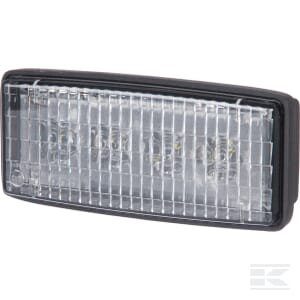 Darbinė lempa LED, 3W, 1600lm, stačiakampė, 12/24V, skaidri, 50x130mm, 4 LED, Vapormatic VLC6114