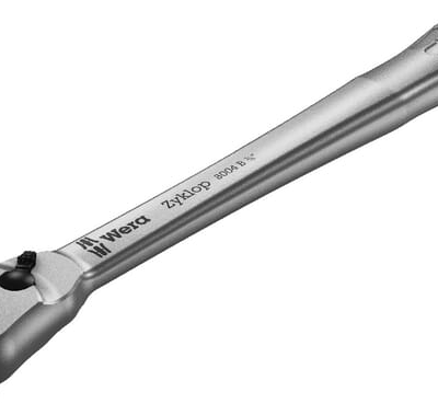 8004 B Zyklop pilnai metalinė 3/8" terkšlė su perjungimo svirtimi DP004034