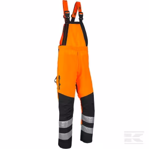 BasePro ryškiaspalvis apsauginis pjūklininko kombinezonas EN ISO 20471, 2 klasė, 1 klasė A tipas 1RH1OBS
