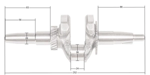 Alkūninis velenas Loncin LC2500-AS 2500(D)-AS LC168F-2 zam.130290005-T050 ORIGINALI DALIS
