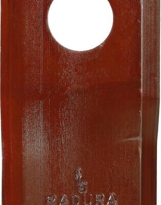 Kairysis šienapjovės peilis (LH), 94 × 48 × 3 mm, skylė Ø19 mm, tinka Claas, 25 vnt. pakuotė, 0001043390KR