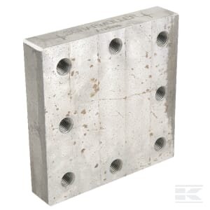 Privirinama tvirtinimo plokštė 145x145 / 160 mm, 8x M20 645000