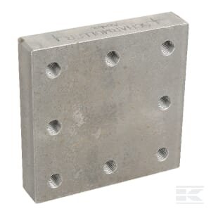 Privirinama tvirtinimo plokštė 145x145 mm, 8x M20 645010