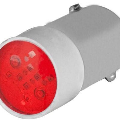 LED lemputė 240V BA9s raudona New-Elfin 010BA9SLR220