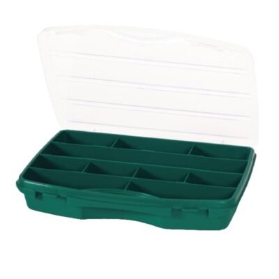Dėžučių rinkinys 192 x 256 x 42 mm, žalias PP, 10 skyrių, Tayg 21-10 021008TAY