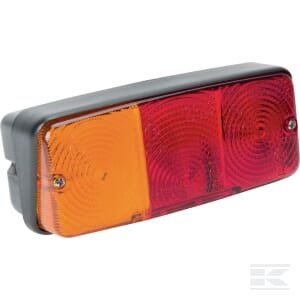 Galinė lempa LH, stačiakampė, 12V, raudona/geltona, tvirtinama varžtais, 160x, AMP jungtis, Cobo 2224000