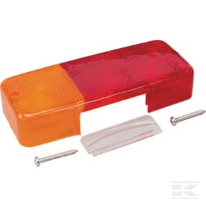 Lempos stikliukas, raudonas/skaidrus/gintarinis, galinis/kairys, Cobo 2224200