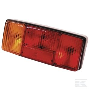 Galinė lempa LH, stačiakampė, raudona/geltona, tvirtinama varžtais, 280x120mm, AMP kištukas, Cobo 2256000