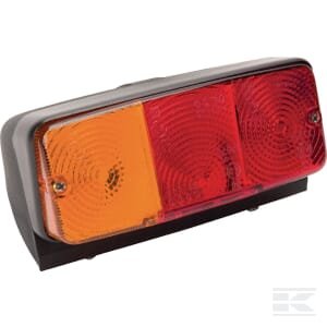 Galinė lempa LH, stačiakampė, 12V, raudona/geltona, tvirtinama varžtais, 160x, AMP jungtis, Cobo 2268000