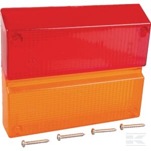 Galinės lempos stikliukas, raudonas/gintarinis, stačiakampis, dešinė, Cobo 2285200