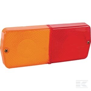 Galinės lempos stikliukas, raudonas/gintarinis, stačiakampis, kairė/dešinė, Cobo 2352200