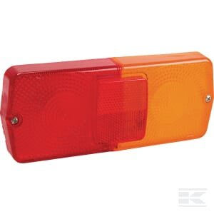 Lempos stikliukas, raudona/gintarinė, stačiakampis, LH/RH/galinis, Cobo 2356200