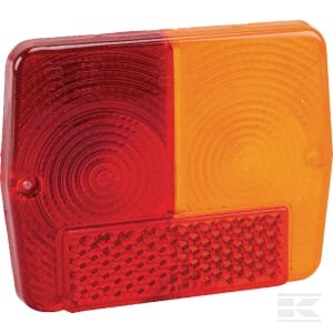 Lempos stikliukas, raudona/gintarinė, stačiakampis, galinis/dešinys, Cobo 2383210