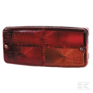 Galinė lempa LH, stačiakampė, raudona/geltona, tvirtinama varžtais, 185x85mm, AMP kištukas, Cobo 2486000