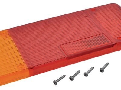 Lempos stikliukas, raudona/gintarinė, stačiakampis, galinis/kairys, Cobo 250020001