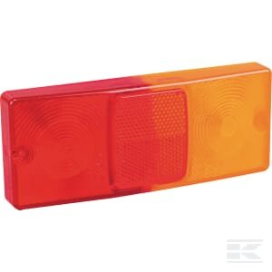 Lempos stikliukas, raudona/gintarinė, stačiakampis 160x67x30 mm, galinis/kairys, Cobo 2728210