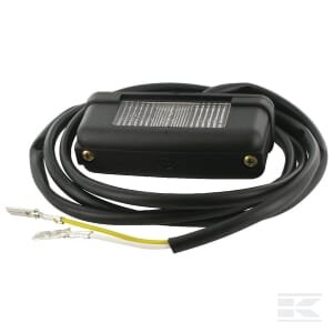 Valstybinio numerio apšvietimo žibintas stačiakampis, juodas, prisukamas, 2 kontaktų, Cobo 2741000