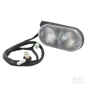 Posūkio ir gabaritinis žibintas dešinės pusės, stačiakampis, 12V, gintarinis/skaidrus, prisukamas, 171x65x80,5mm, Cobo 305450000